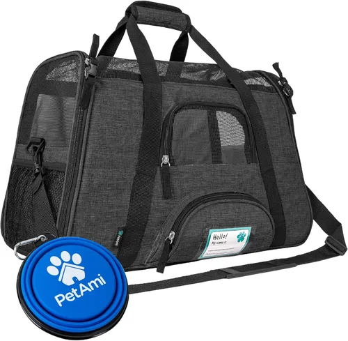 Miniatura 22 de PetAmi Transportador de mascotas aprobado por aerolíneas para gatos, transportador de perros de lados suaves para perros pequeños, suministros