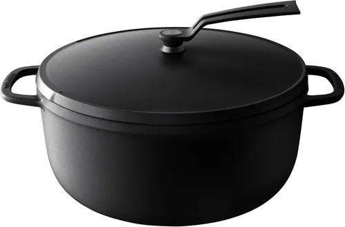 Miniatura 20 de Olla para Horno Holandés Vermicular 2.0 Olla de Hierro Fundido Esmaltada Ligera 18cm (2 qt) No Tóxica Compatible con Inducción Horno Mate