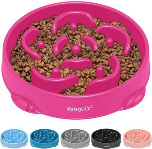Miniatura 30 de MateeyLife Cuencos de alimentación lenta para perros, 2 unidades, cuencos rompecabezas antiasfixia para comida de perros, alimentación interactiva