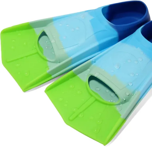 Miniatura 43 de Aletas de natación para niños, aletas cortas para niños y jóvenes, aletas de natación para entrenamiento de natación para niños, niñas, niños