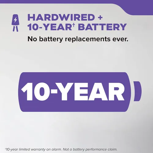 Miniatura 3 de Kidde Detector de humo y monóxido de carbono cableado, batería de reserva de 10 años, indicadores de luz de advertencia LED interconectables, 30CUA10