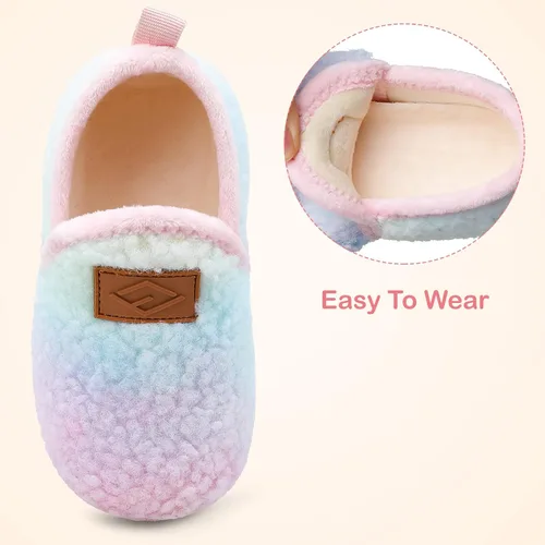 Miniatura 2 de Lefflow - Pantuflas para niños y niñas, zapatos de casa sin cordones para bebés, zapatos ligeros para caminar al aire libre