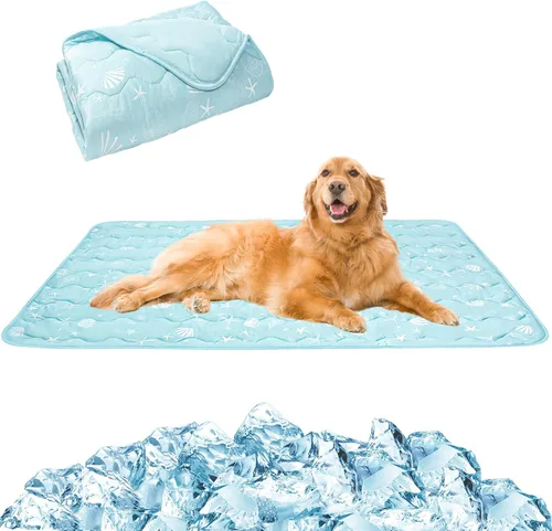 Miniatura 8 de NACOCO Manta refrescante de verano para mascotas de 31.5 x 43.3 pulgadas, tapete de disponibilidad de doble cara, manta para perro, cachorro, gato