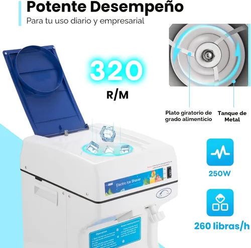 Miniatura 4 de VIVOHOME Máquina eléctrica 265lbs/hr del fabricante del cono de la nieve de la máquina de afeitar de la trituradora de hielo para el uso doméstico