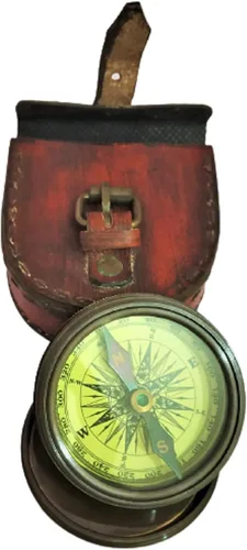 Decor&More Reloj de escritorio elegante de una cara con brújula antigua para rastrear senderismo atemporal decoración del hogar, regalo ideal
