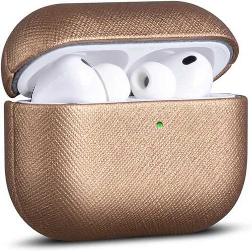 Miniatura 26 de Haobobro Funda de piel para AirPods Pro 3, piel seleccionada respetuosa con la piel, con textura de fibra de carbono, hecha a mano, funda rígida