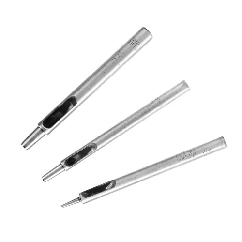 Miniatura 22 de WUTA Juego de perforadores SPC de 0.020 in de acero hueco perforador de cuero para correa de reloj