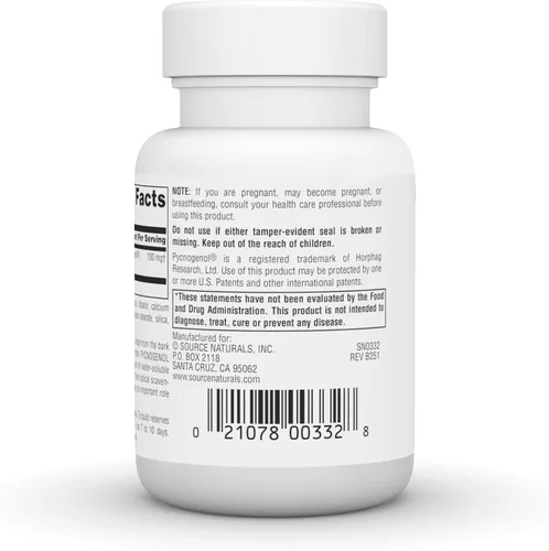 Miniatura 4 de Pycnogenol de Source Naturals, 0.003 onzas, SN0332, 1, 1