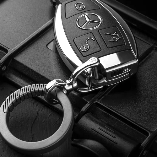Miniatura 8 de TISUR Llavero pequeño para automóvil, llavero de anillo en D con grillete de tornillo, llavero giratorio resistente para llavero, bolso, llavero