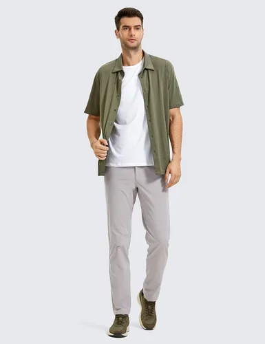 Miniatura 3 de CRZ YOGA Pantalones de golf cómodos para todo el día para hombre con 5 bolsillos, 303234 pulgadas, de secado rápido, ligeros, casuales, para trabajo