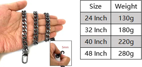 Miniatura 4 de Correas de metal para bolso de cadena plana, reemplazo de cadena para bolso cruzado de hombro y axilas, Dorado antiguo Oro envejecido