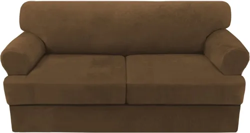 Miniatura 12 de H.VERSAILTEX Funda para sofá de 2 piezas, fundas para sillón con cojines en forma de T, funda para sofá de terciopelo grueso, protector de muebles