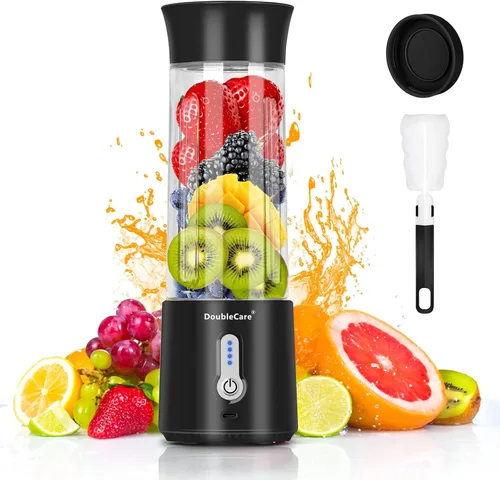 Licuadora portátil para batidos y licuados, exprimidor eléctrico de 16.9 fl oz, licuadora de batidos de 4000 mAh con material sin BPA, licuadora de
