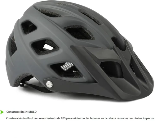 Miniatura 4 de Exclusky Casco de Bicicleta Casco de Bicicleta de Montaña para Adultos Casco Ligero de Ciclismo MTB para Hombres y Mujeres Casco de Bicicleta Gris-A