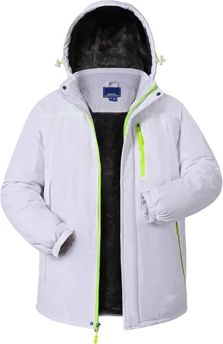 Miniatura 9 de Chaquetas de invierno para hombre, abrigos de esquí cálidos impermeables con capucha para clima frío