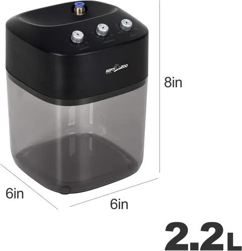 Miniatura 3 de REPTI ZOO 2.2L Solo ajustable Starter Mister para terrarios de reptiles, humidificador de alta presión, máquina de bomba silenciosa, sistema