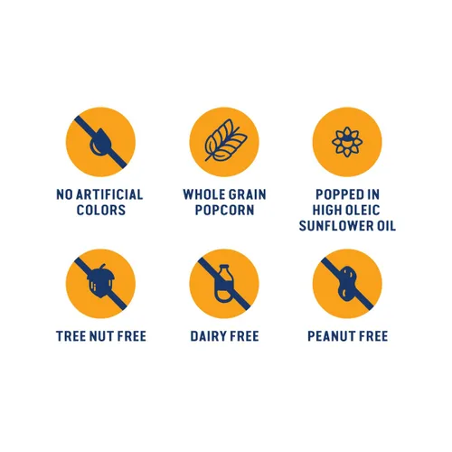 Miniatura 6 de SkinnyPop Palomitas de maíz, queso cheddar blanco, grano entero, aperitivo sin lácteos, bolsa de 4.4 onzas