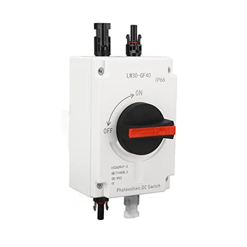 Miniatura 5 de Interruptor de desconexión rápida solar fotovoltaica CC 1500 V 32 A, disyuntor miniatura de CC IP66, caja combinada solar para sistema de paneles
