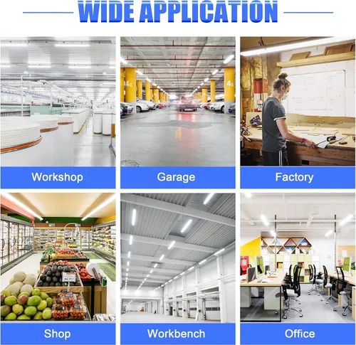 Miniatura 8 de Luz LED enlazable para tienda con certificación ETL de 100 W, 13,000 LM, 5000 K, luces de techo LED para garaje, enchufe de 3.6 pies con cadena