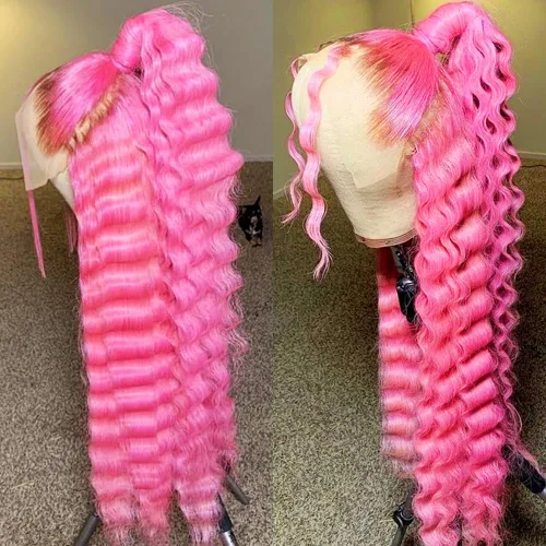 Miniatura 11 de Aubree Peluca de encaje frontal rubio 613, cabello largo y lacio, resistente al calor, fibra rubia, pelucas sintéticas sin pegamento, predepiladas
