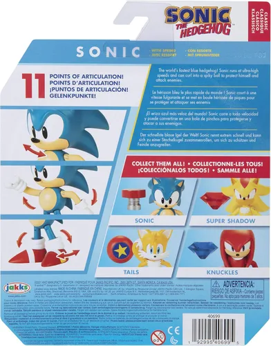 Miniatura 7 de Sonic 4"- Classic Sonic w/Spring- Wave 4 (en línea) articulado