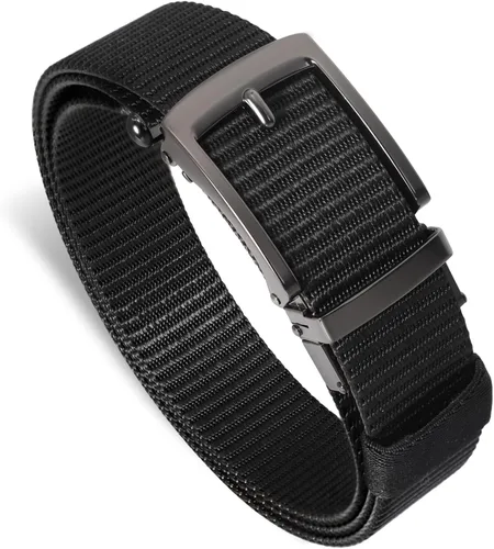 Cinturones de trinquete de liberación rápida para hombre, cinturón de nailon reversible dos en uno para hombre casual y vestido deportivo