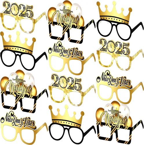 Miniatura 8 de KatchOn, Gafas de feliz año nuevo 2025 – Paquete de 12, gafas de fiesta de Año Nuevo 2025 Gafas de feliz Año Nuevo, decoraciones de Año Nuevo 2025