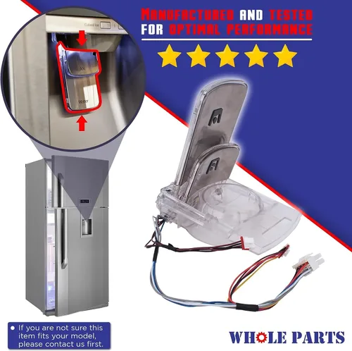 Miniatura 3 de Palanca dispensadora de agua y hielo para puerta de refrigerador Whole Parts DA97-08519A, repuesto y compatible con algunos refrigeradores Samsung