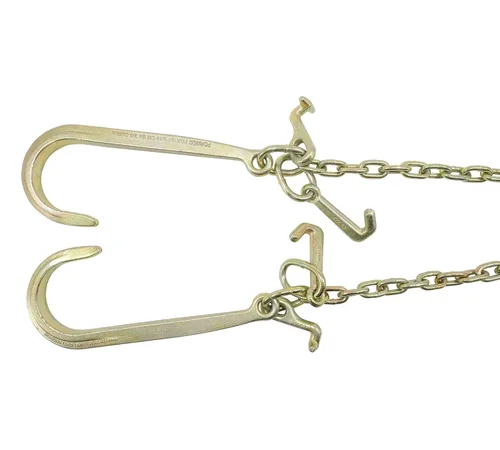 Miniatura 7 de Mytee Products Remolque de brida de cadena en V de grado 70 de pierna de 5/16 x 2 pies con gancho en J de vástago grande de 15 pulgadas, gancho T-J