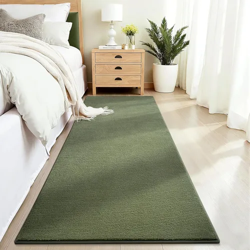 Miniatura 18 de Vasofe Alfombra de pasillo negra de 2 x 4 pulgadas, alfombra antideslizante de espuma viscoelástica gruesa para interiores, para guardería