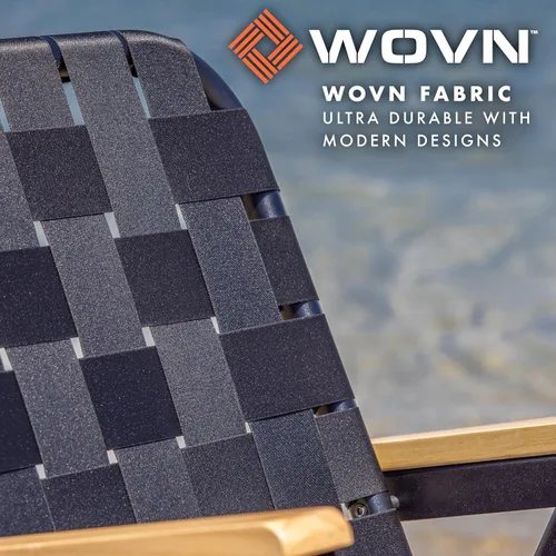 Miniatura 4 de GoSports WOVN - Silla de playa tipo mochila – 9 estilos disponibles – Silla de camping plegable de primera calidad Negro