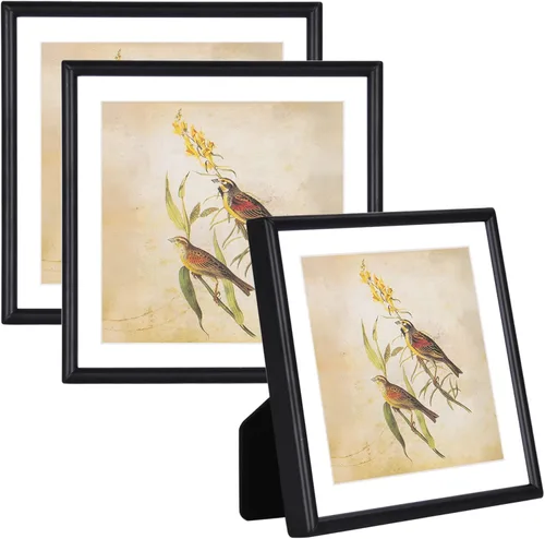 Miniatura 23 de 9x12 Picture Frame Set of 4, Matted Black Simple Modern Brushed Thin Aluminum Metal Photo Frame Fits 6x8 with Mat or 9 x 12 without Mat Vertical and