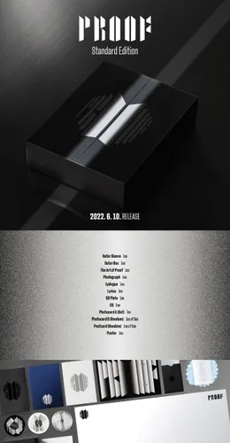 BTS Proof Anthology Album Standard Edition 3 CD+132p The Art of Proof+104p Photograph+80p Epilogue+44p Lyrics+7p A PhotoCard SET+8p B PhotoCard