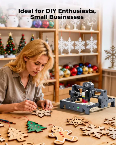 Miniatura 6 de ACMER Grabador láser S1 de 2500 mW, máquina compacta de grabado y corte de escritorio para manualidades, pequeñas empresas y fabricantes, área