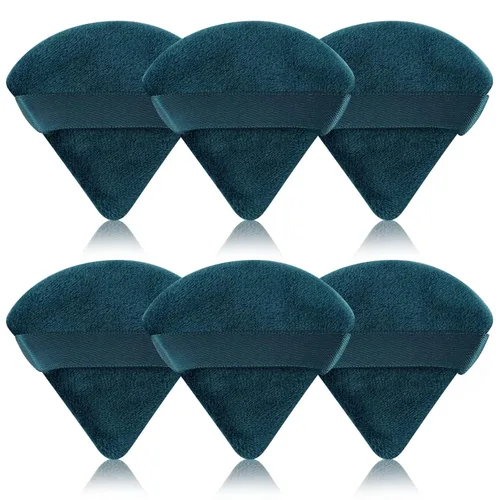 Miniatura 26 de 6 Piezas Borla de Polvo Triangular Esponja de Maquillaje Suave Borla de Maquillaje para Polvo Facial Base Cosmética Esponja Herramienta