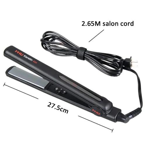 Miniatura 3 de MHU - Plancha profesional de hierro plano de queratina de 1 pulgada de turmalina, plancha de pelo de cerámica, calentamiento instantáneo, apagado
