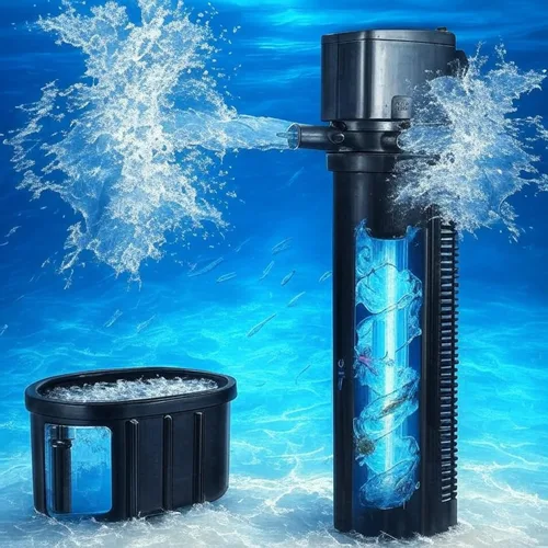 Miniatura 9 de Hypool Filtro de acuario U-V de 600 GPH para tanque de peces grande de 100 a 500 galones, bañera de inmersión fría, filtro de estanque de piscina