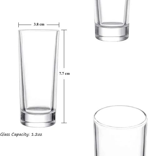 Miniatura 5 de JM02 - Juego de vasos de chupito con base pesada, 1.2 onzas (paquete de 24) vasos transparentes para whisky y licores 1.2oz-24pack