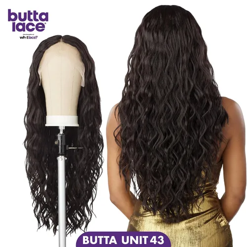 Miniatura 4 de Sensationnel Butta - Pelucas de encaje – Unidad 43 extra ancha de 5 pulgadas de profundidad, línea de cabello sintético previamente despuntada, sin