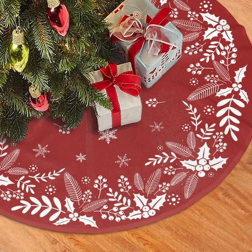 Miniatura 11 de Falda de Árbol de Navidad con Diseño de Dulces en Remolino de 36 Pulgadas, Alfombra de Árbol de Navidad, Decoración de Fiesta Navideña de Invierno 7