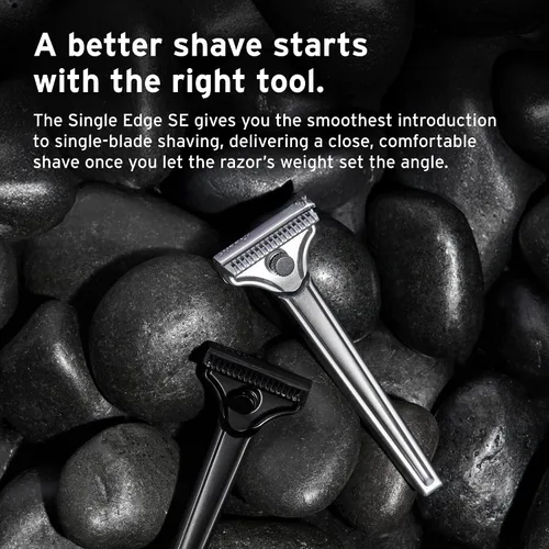 Miniatura 8 de SUPPLY Single Edge SE Blade Recambios para hombres – Paquete de 8 cuchillas de afeitar inyectoras de etiqueta negra fabricada en Japón – Se adapta a