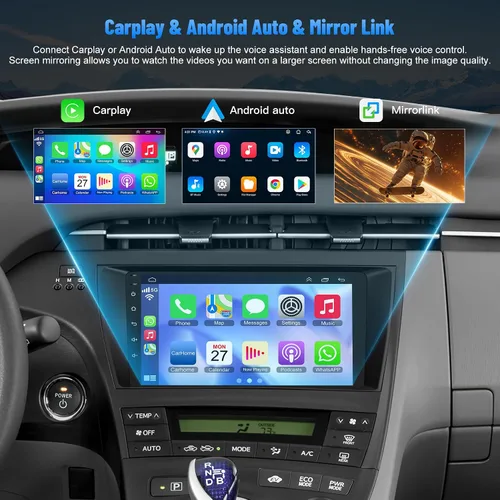Miniatura 3 de Radio de coche para Toyota Prius 2010 2011 2012 2013 2014 2015 sin sistema de sonido J-B-L, pantalla táctil QLED de 9 pulgadas, compatible