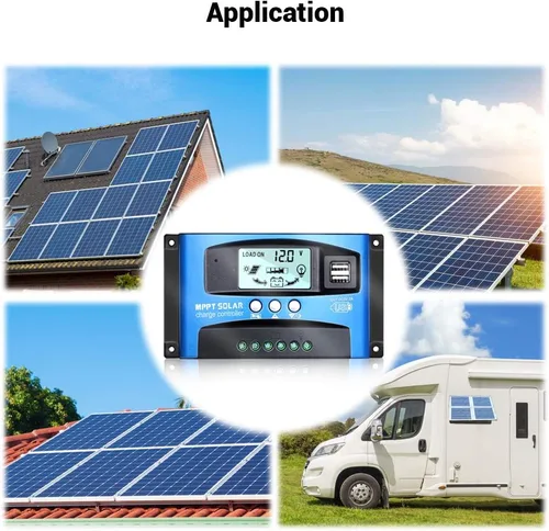 Miniatura 7 de controlador de carga solar MPPT 30A 12V/24V regulador inteligente automático para panel solar con puerto USB doble y pantalla LCD
