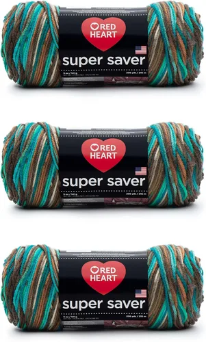 Miniatura 61 de Red Heart Hilo Super Saver, paquete de 3, estampado artístico, 3 unidades Estampado De Artista
