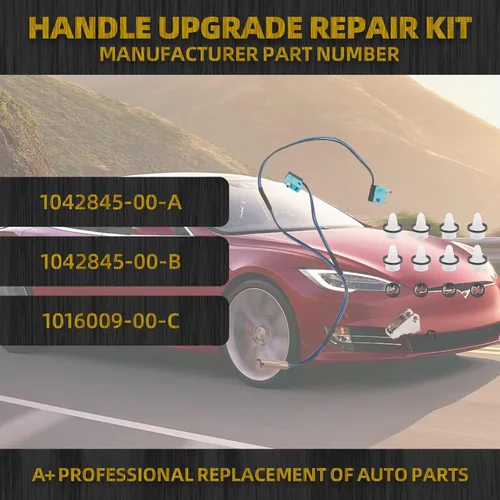 Miniatura 2 de Kit de reparación de manija de puerta Dasbecan mejorado compatible con Tesla Model S 2012-2017 con arnés de microinterruptor, mango de paleta, clips