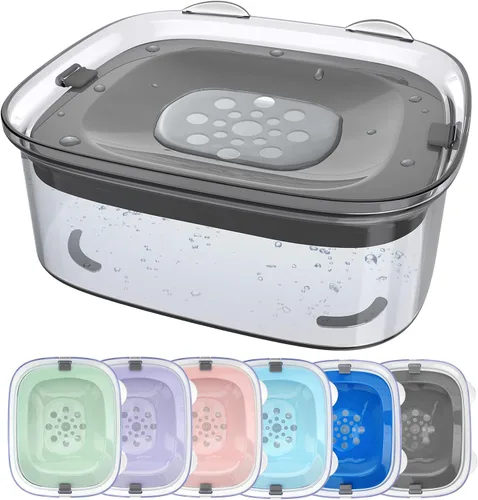 AONKEY Cuenco de agua para perros de 3L sin derrames, cuenco grande de 101oz a prueba de derrames para perros, reduce el rellenado, dispensador