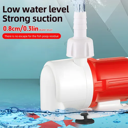 Miniatura 5 de Bomba de agua para acuario de 24 V CC 25 W, bomba de retorno ultra silenciosa, bomba sumergible, bomba de agua hidropónica solar sin escobillas