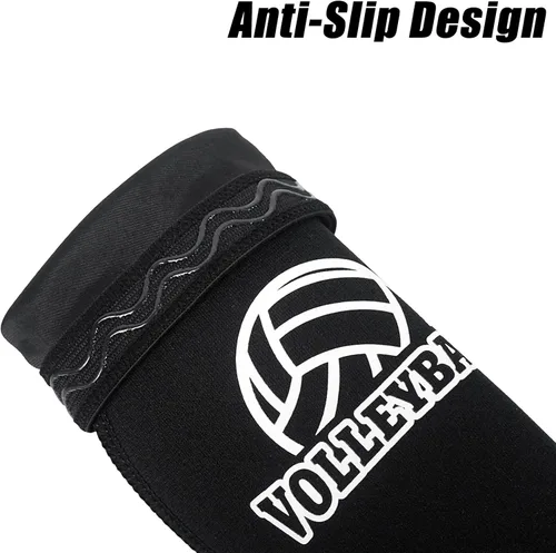 Miniatura 4 de Luwint Mangas de voleibol para niños, almohadillas protectoras para antebrazo con orificio para el pulgar, absorción de golpes, manga de voleibol