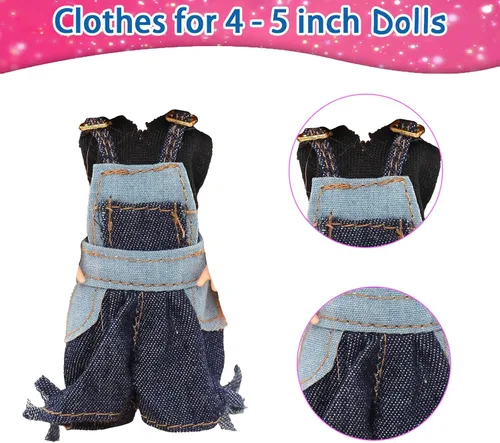 Miniatura 6 de BARWA Ropa de muñeca de 4 pulgadas, ropa de moda para muñecas de 4 y 5 pulgadas
