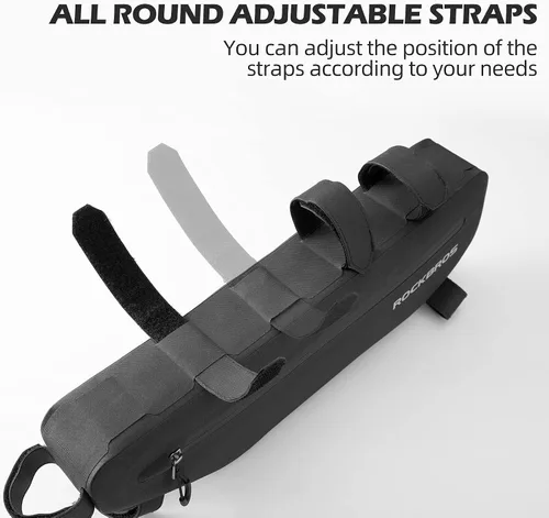 Miniatura 2 de ROCKBROS Bolsa de Marco de Bicicleta Impermeable Bolsa Triangular de Bicicleta Bolsa Bajo el Tubo Superior Bolsa de Esquina Bolsa de Almacenamiento